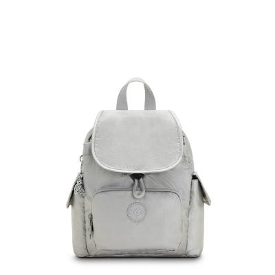 Kipling City Pack Mini Metallic Backpacks Silver | Ki1915W