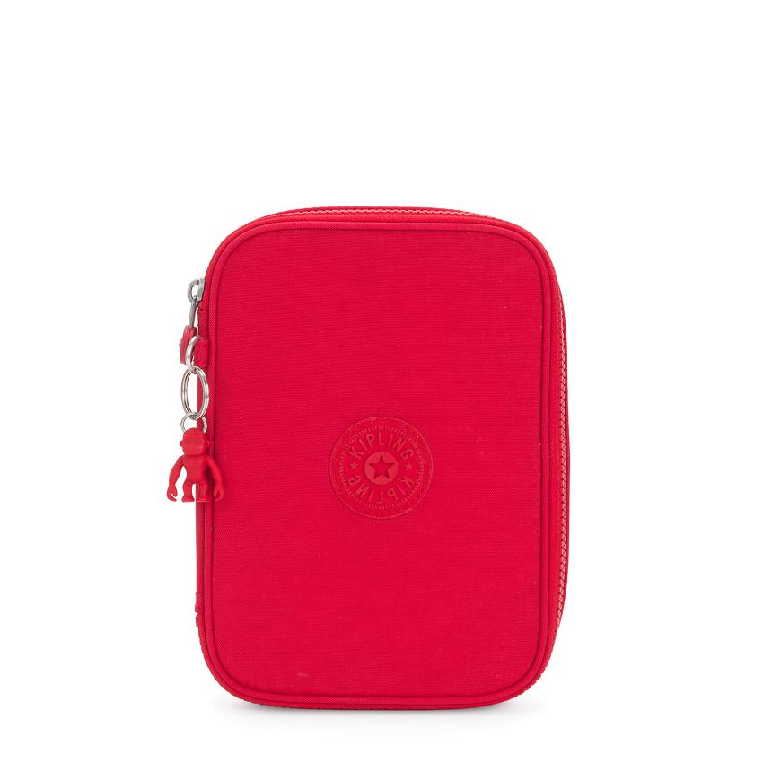 Kipling 100 Pens Makeup Bags Red | Ki2018Z