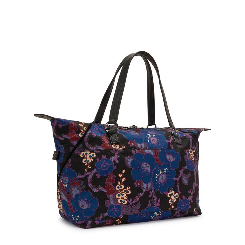 Kipling Art Medium Duffle Bags Black Flower | Ki1921I