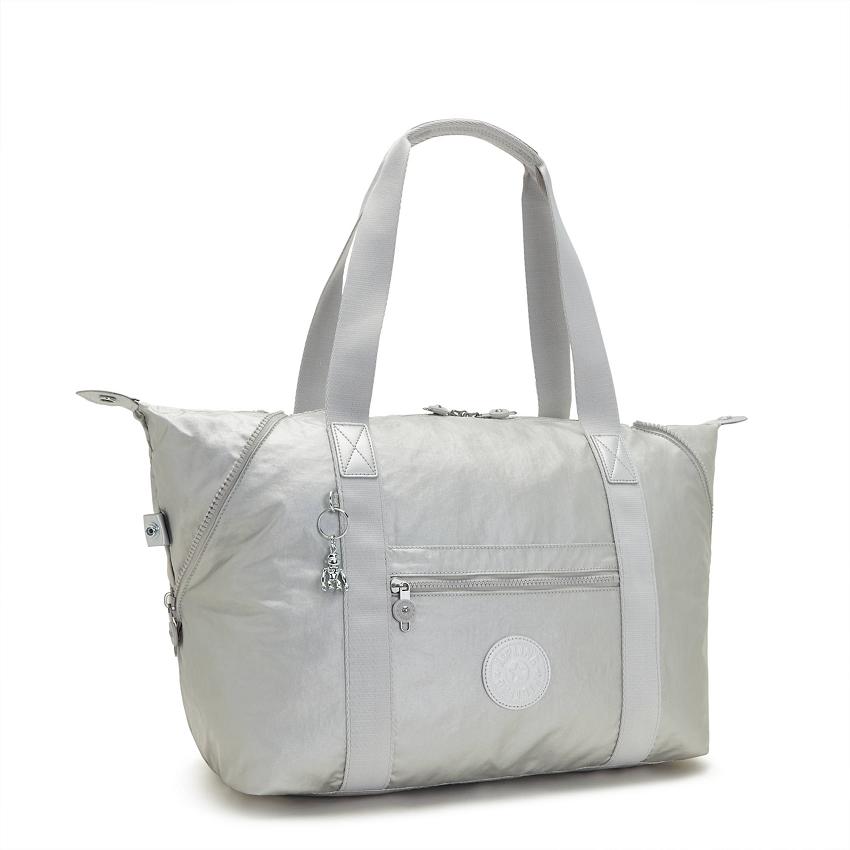 Kipling Art Medium Tote Bags Silver | Ki1786E