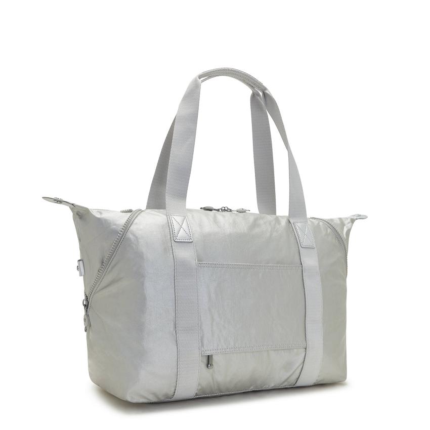 Kipling Art Medium Tote Bags Silver | Ki1786E