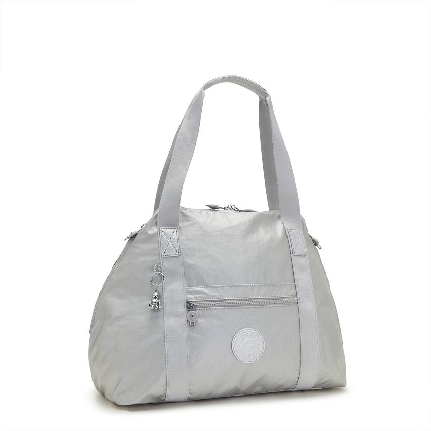 Kipling Art Medium Tote Bags Silver | Ki1786E