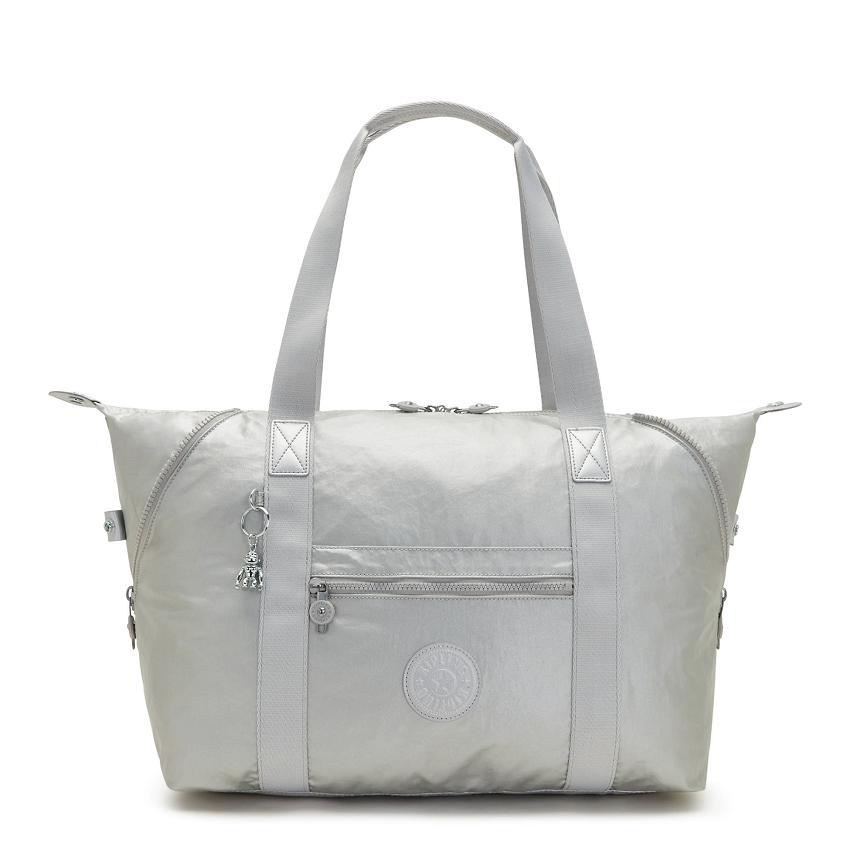 Kipling Art Medium Tote Bags Silver | Ki1786E