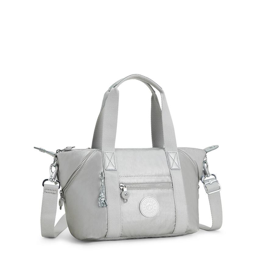 Kipling Art Mini Metallic Bags Silver | Ki1019G