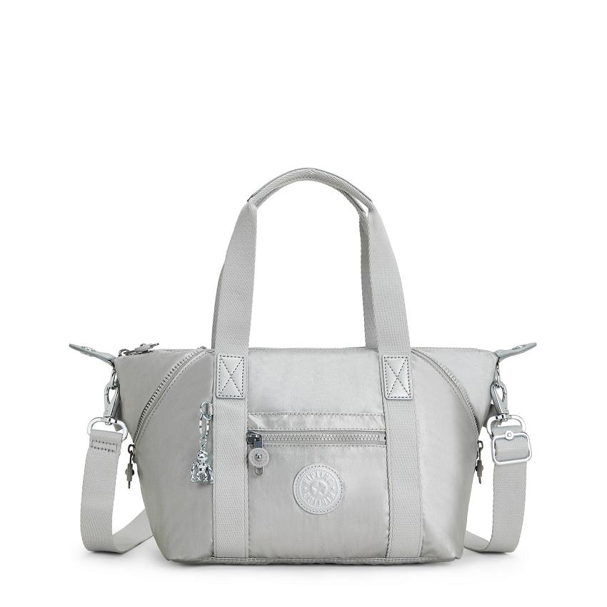 Kipling Art Mini Metallic Bags Silver | Ki1019G