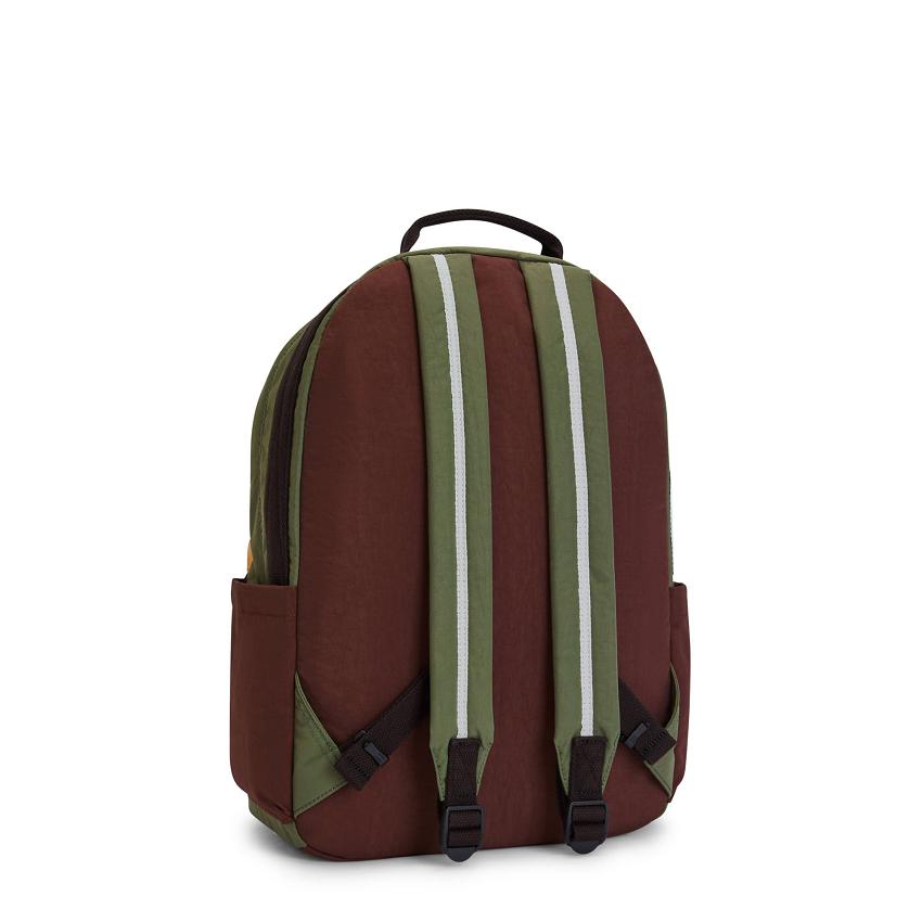 Kipling Damien Large Travel Backpacks Olive Burgundy | Ki1413D