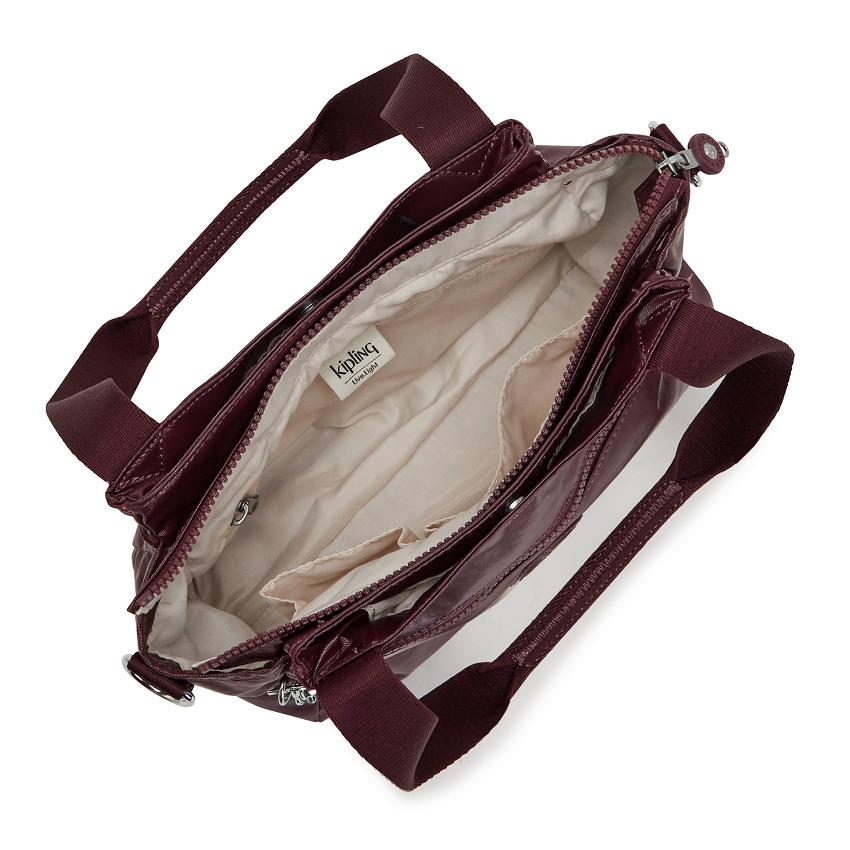 Kipling Elysia Metallic Bags Burgundy | Ki1101M