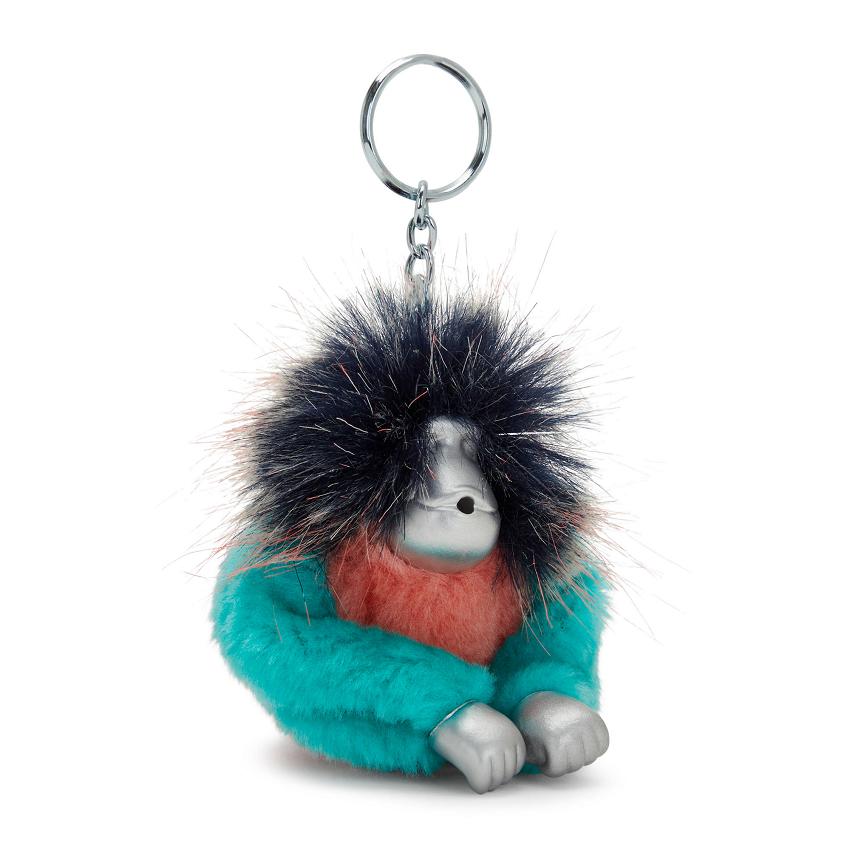 Kipling Fun Hair Sven Keychains Turquoise | Ki1169W