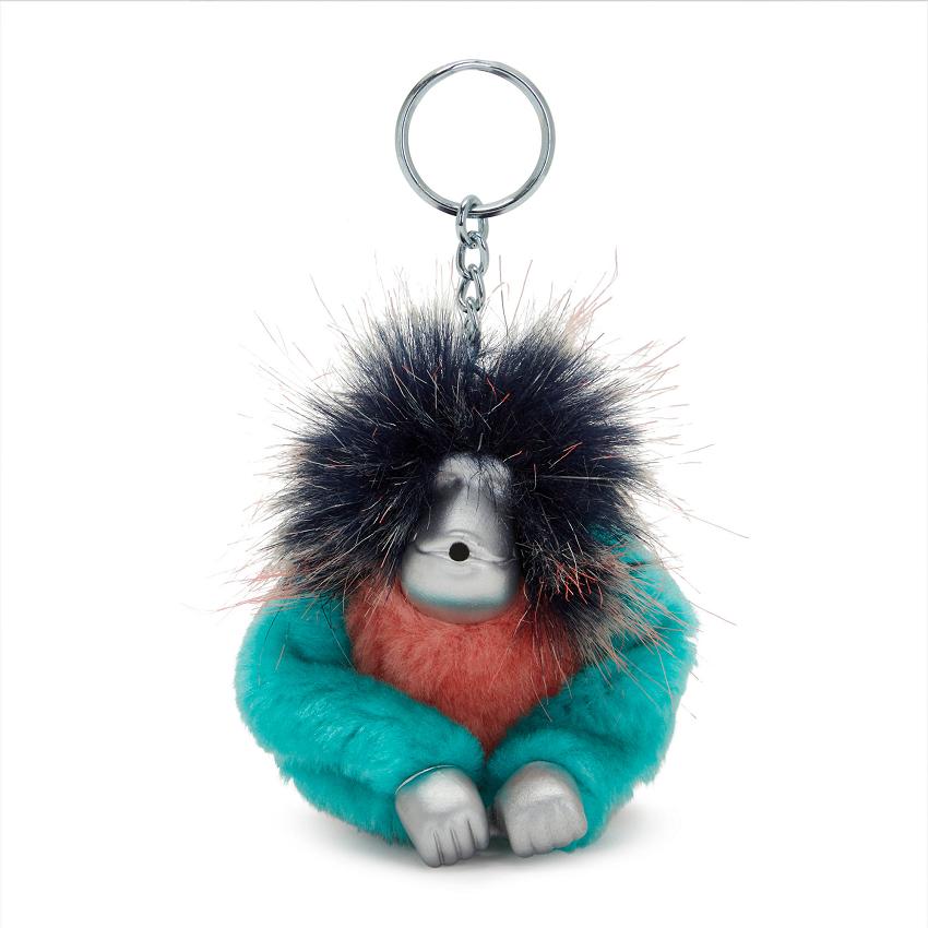 Kipling Fun Hair Sven Keychains Turquoise | Ki1169W