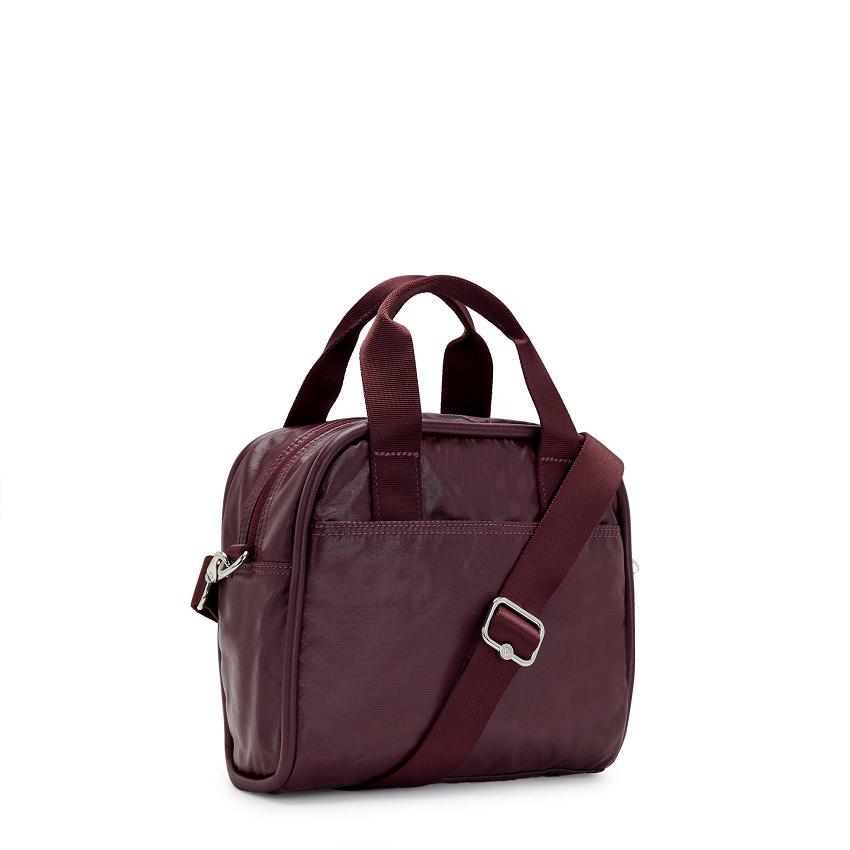 Kipling Hadya Metallic Bags Burgundy Metal | Ki1128T