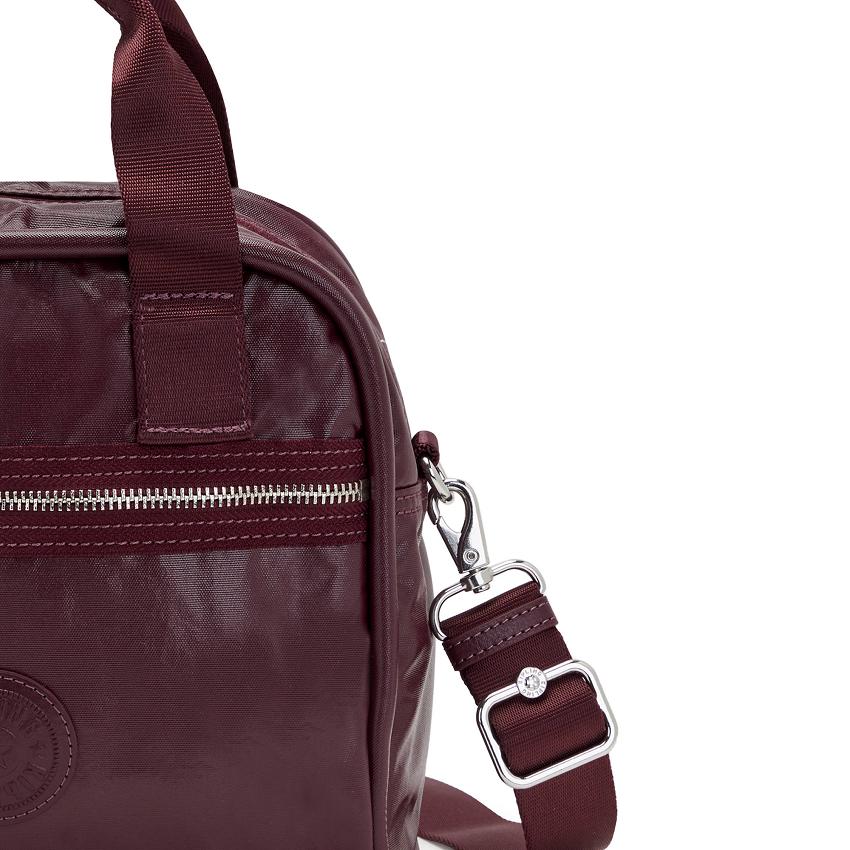 Kipling Hadya Metallic Bags Burgundy Metal | Ki1128T