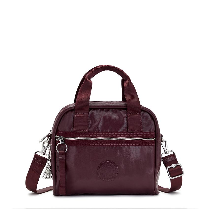 Kipling Hadya Metallic Bags Burgundy Metal | Ki1128T