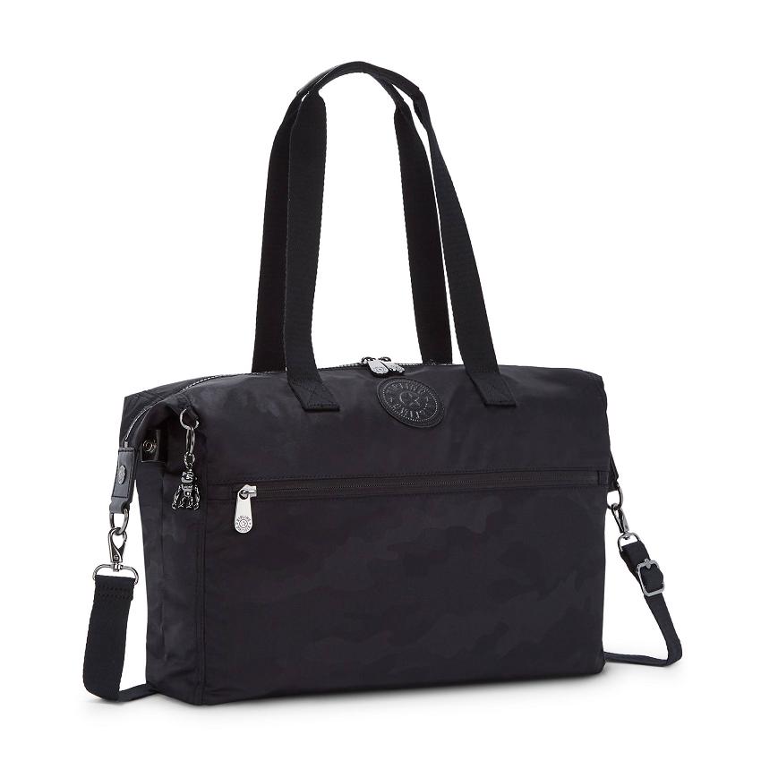 Kipling Ilia Laptop Totes Black Camo | Ki1885J