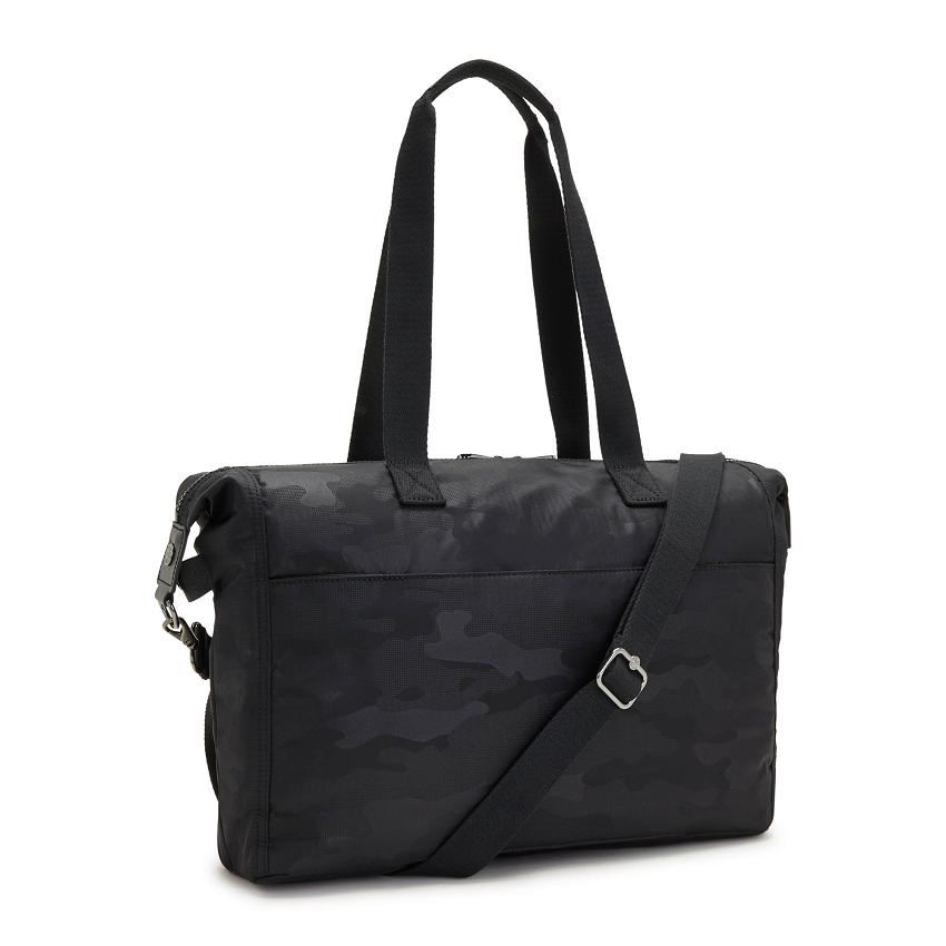 Kipling Ilia Laptop Totes Black Camo | Ki1885J