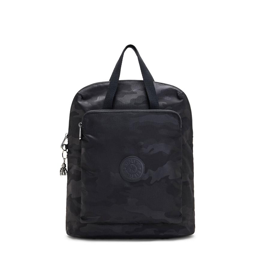 Kipling Kazuki Travel Backpacks Black Camo | Ki2048E