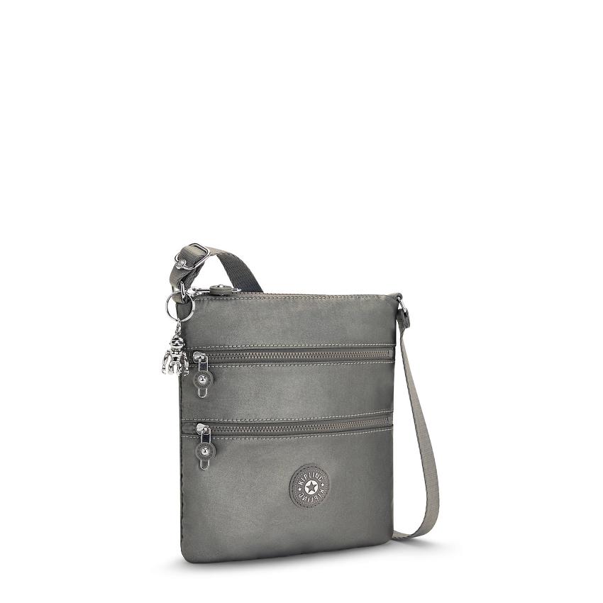 Kipling Keiko Metallic Bags Grey Metal | Ki1181J