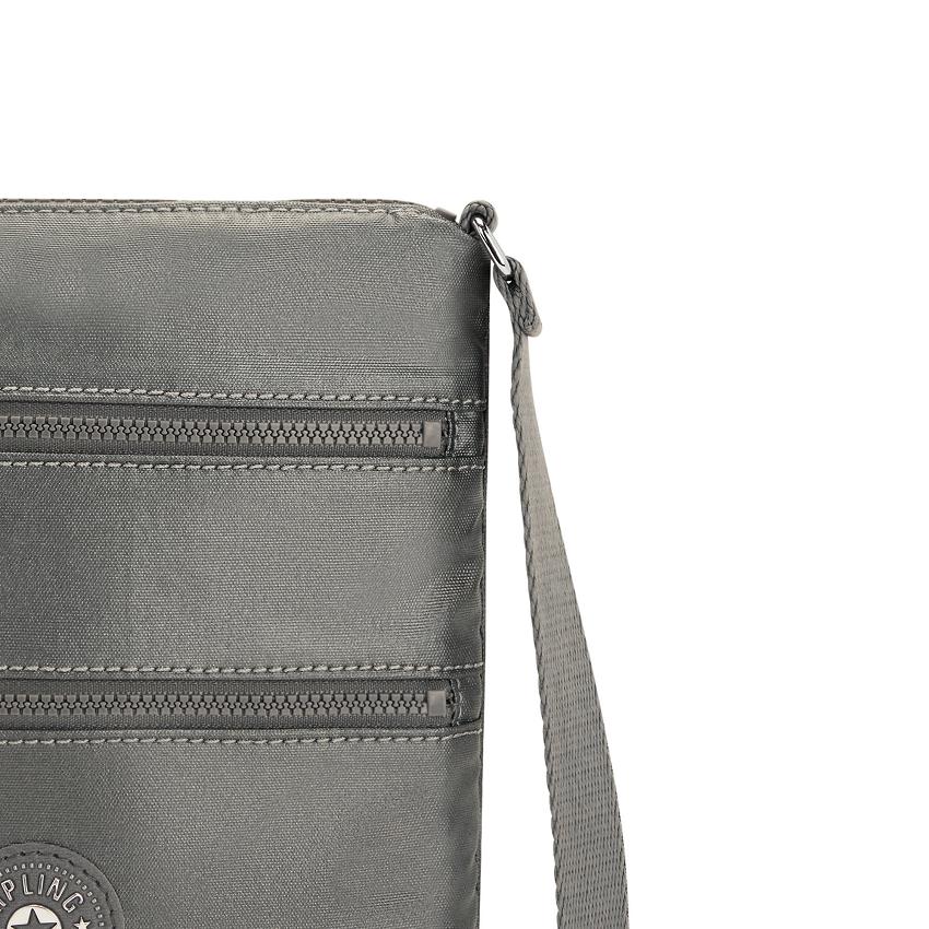 Kipling Keiko Metallic Bags Grey Metal | Ki1181J