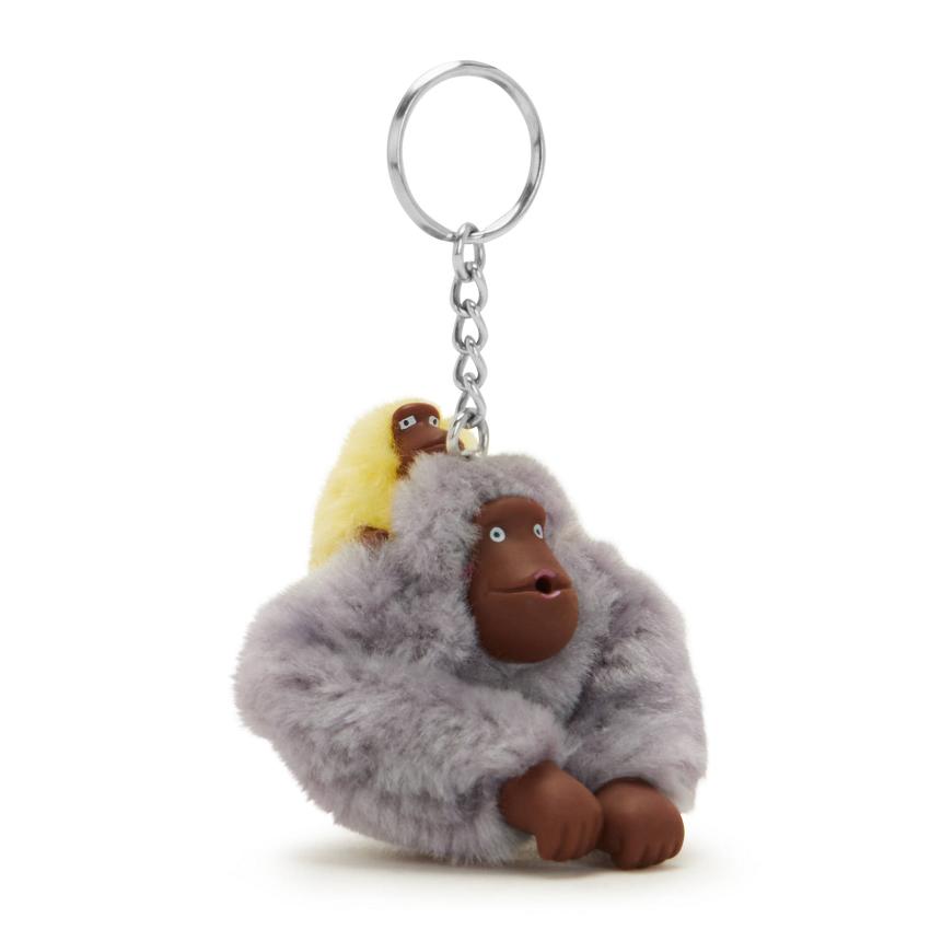 Kipling Mom And Baby Keychains Grey | Ki1338F