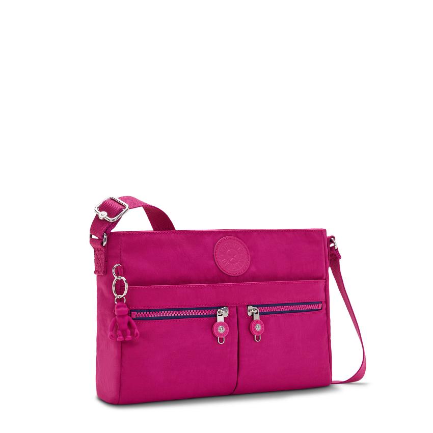 Kipling New Angie Crossbody Bags Pink Fuchsia | Ki1758V