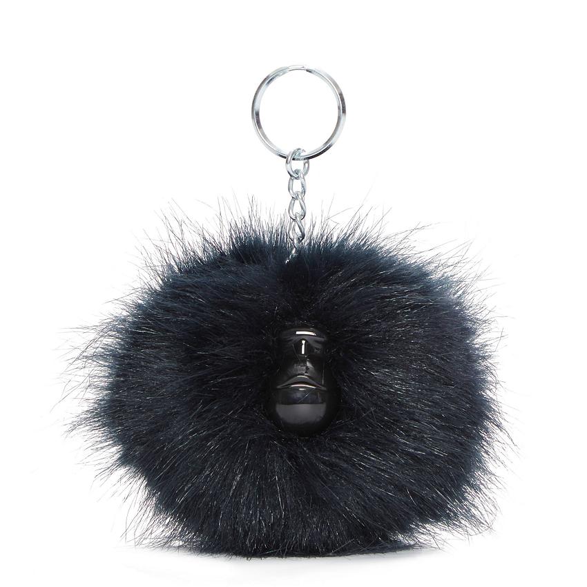 Kipling Pompom Monkey Keychains Navy | Ki1419Y