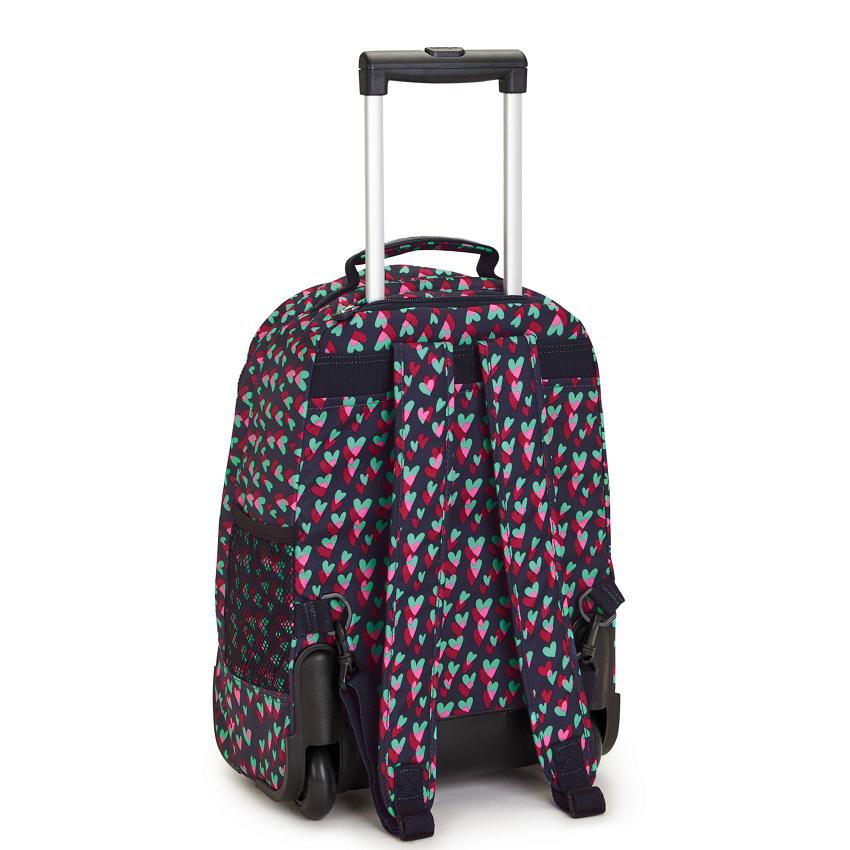 Kipling Sanaa Rolling Backpacks Black Pink | Ki1249S