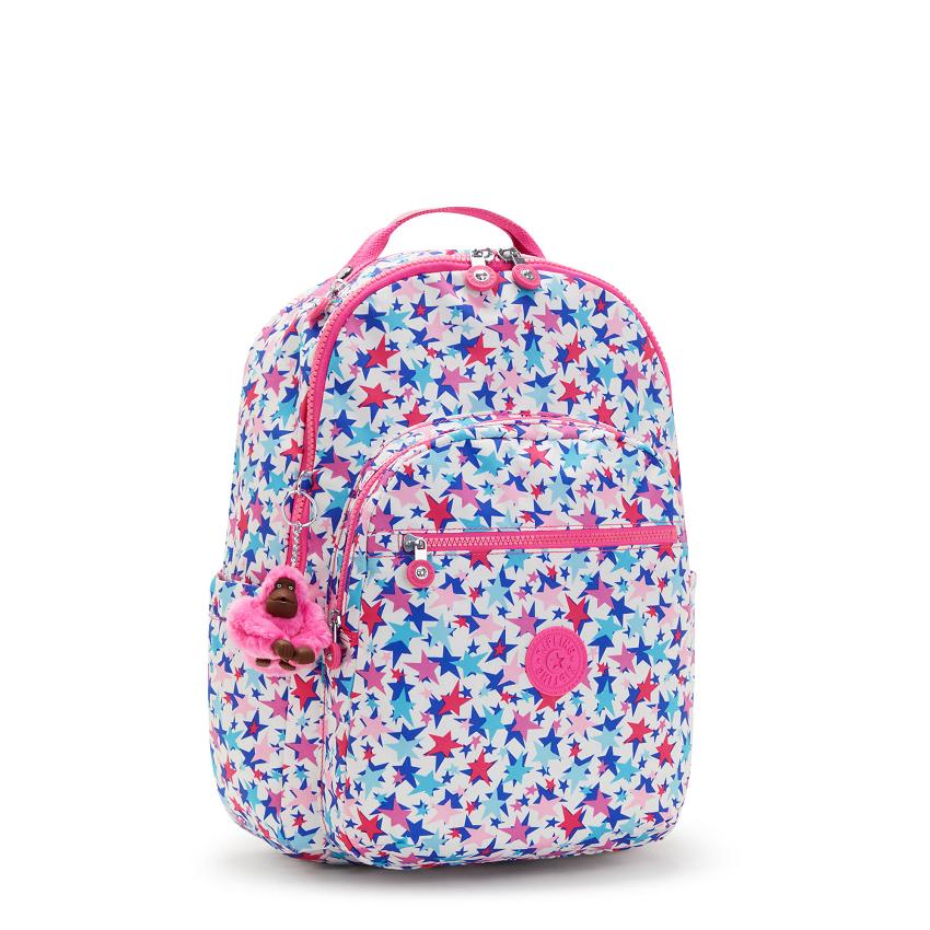 Kipling Seoul Large Laptop Backpacks Blue Pink | Ki1550T