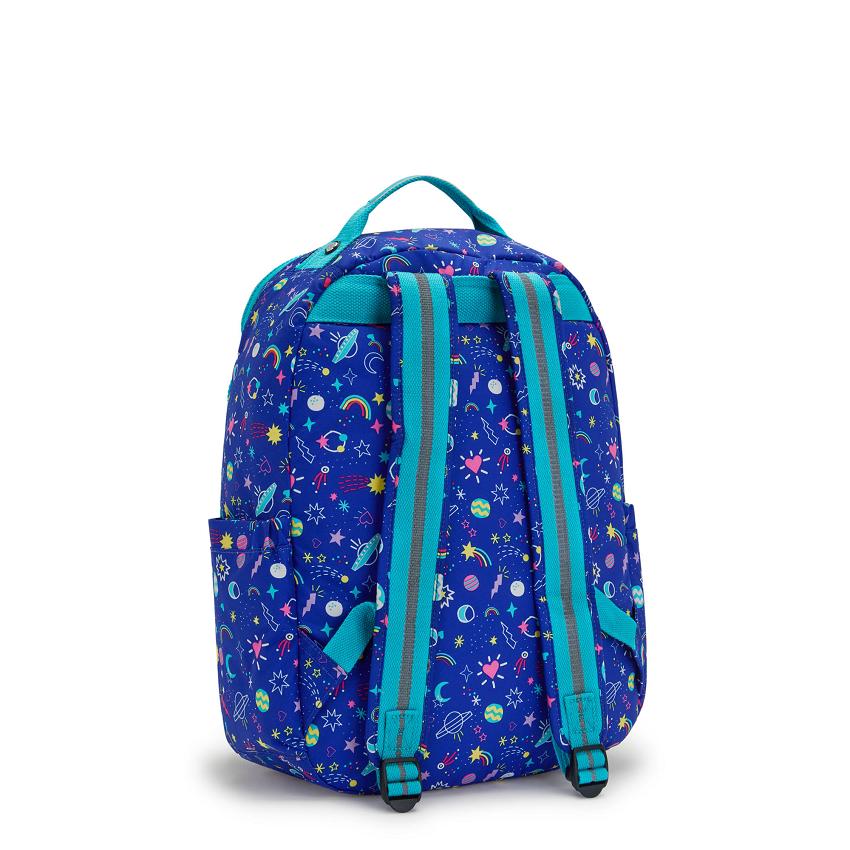 Kipling Seoul Large Laptop Backpacks Blue | Ki2079I