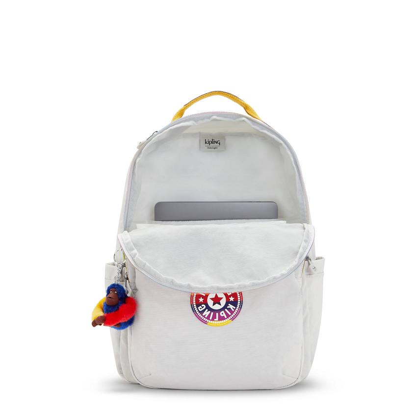 Kipling Seoul Large Laptop Backpacks Grey Multicolor | Ki2095Y