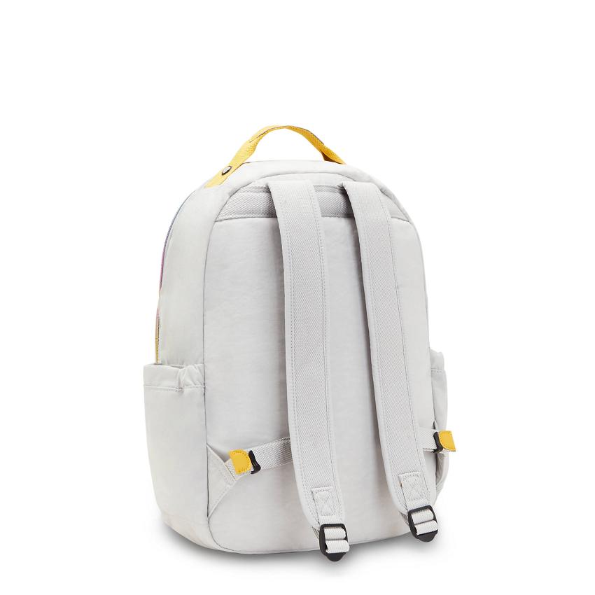 Kipling Seoul Large Laptop Backpacks Grey Multicolor | Ki2095Y