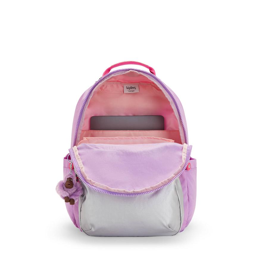 Kipling Seoul Large Laptop Backpacks Purple | Ki1611R