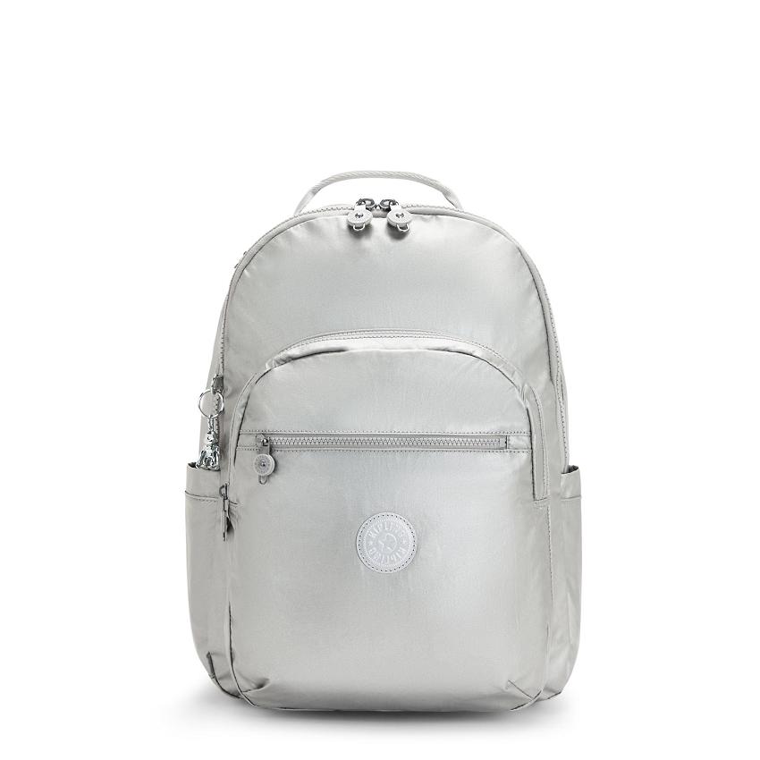 Kipling Seoul Large Laptop Backpacks Silver | Ki1415G