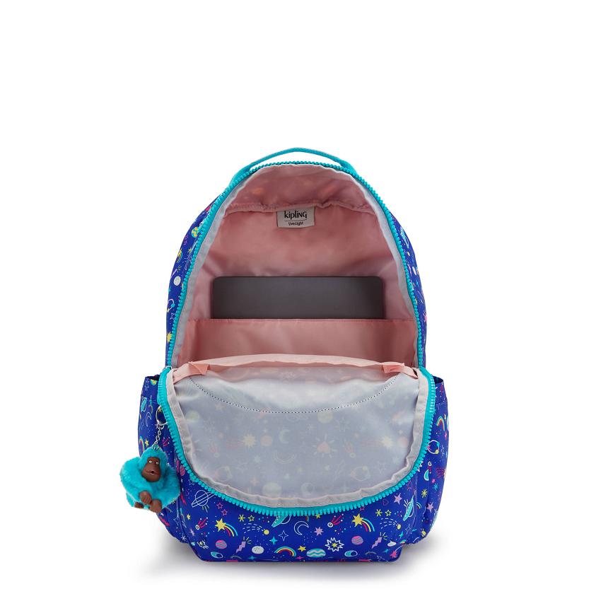 Kipling Seoul Large School Backpacks Blue | Ki1945Y