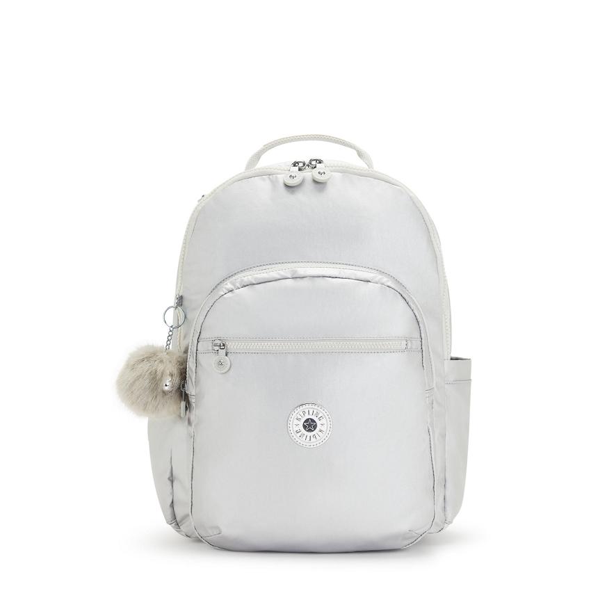 Kipling Seoul Large School Backpacks Metal | Ki1695J