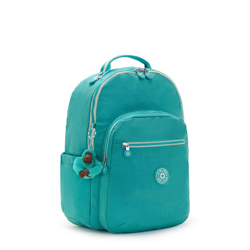 Kipling Seoul Large School Backpacks Turquoise | Ki2026S