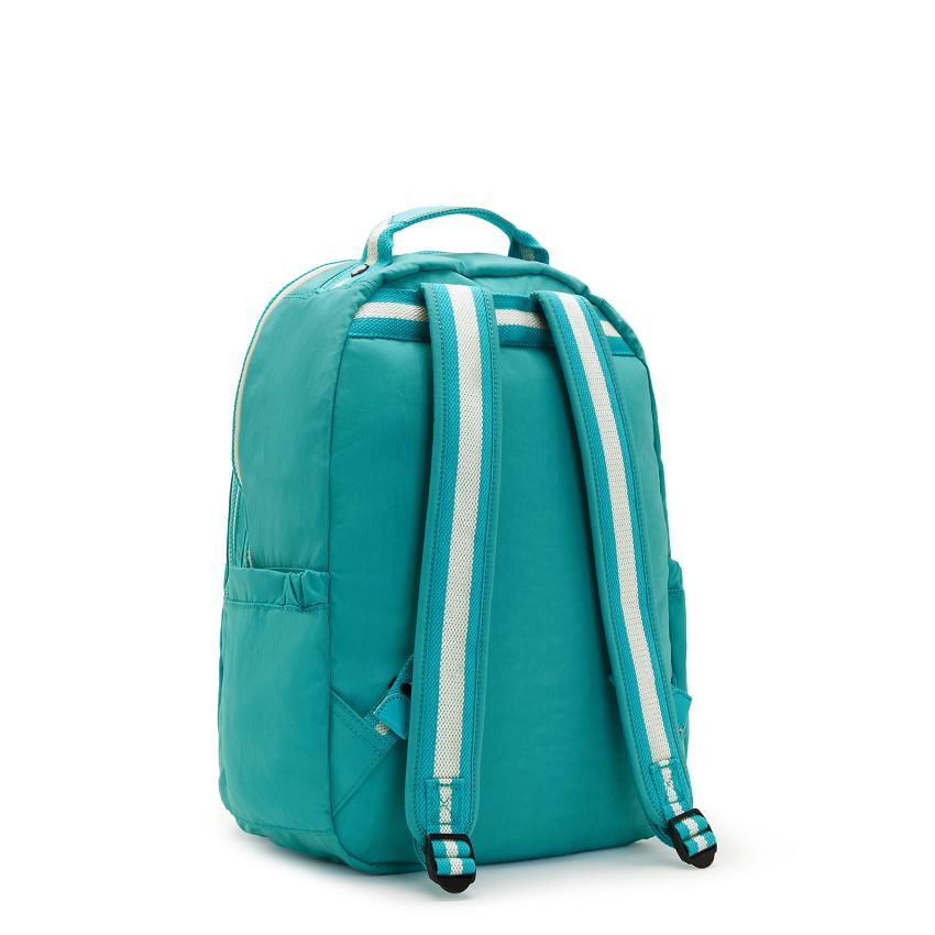 Kipling Seoul Large School Backpacks Turquoise | Ki2026S