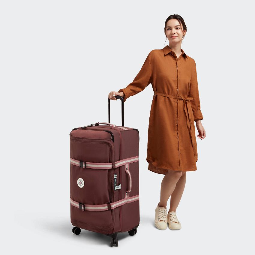 Kipling Spontaneous Large Rolling Luggage Burgundy | Ki1210H