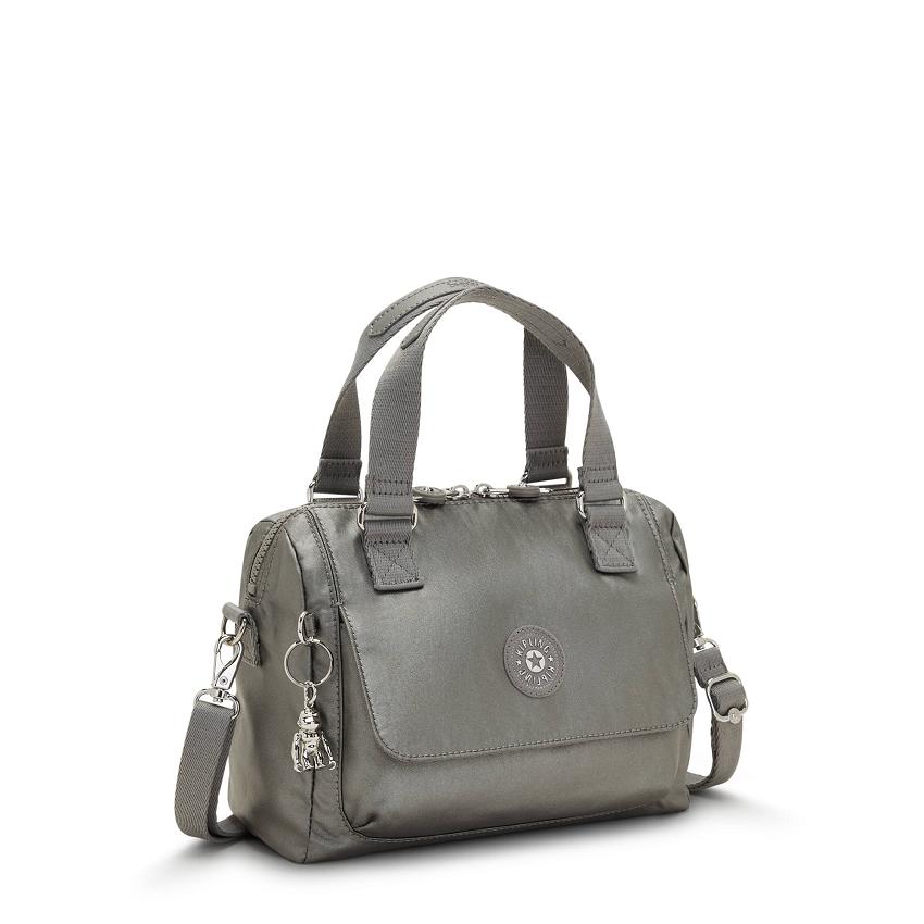 Kipling Zeva Metallic Bags Grey Metal | Ki1297F