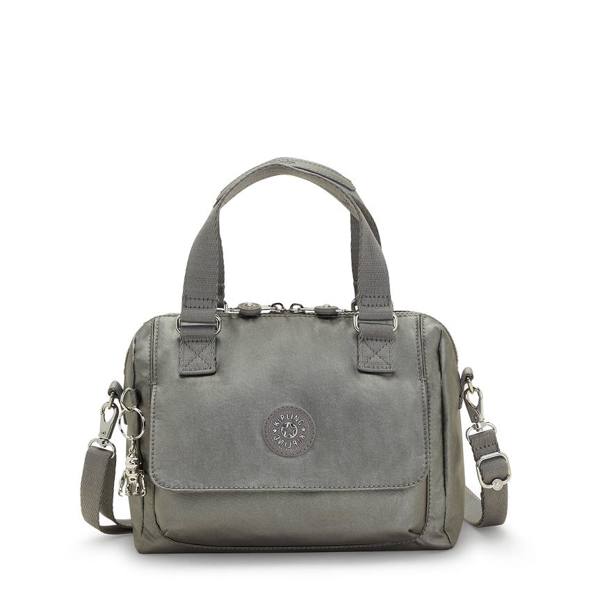 Kipling Zeva Metallic Bags Grey Metal | Ki1297F